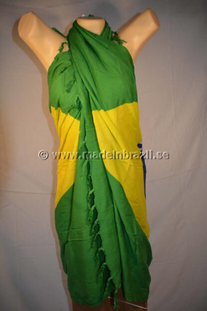 Canga Brasilien Flagga nacke framifrån